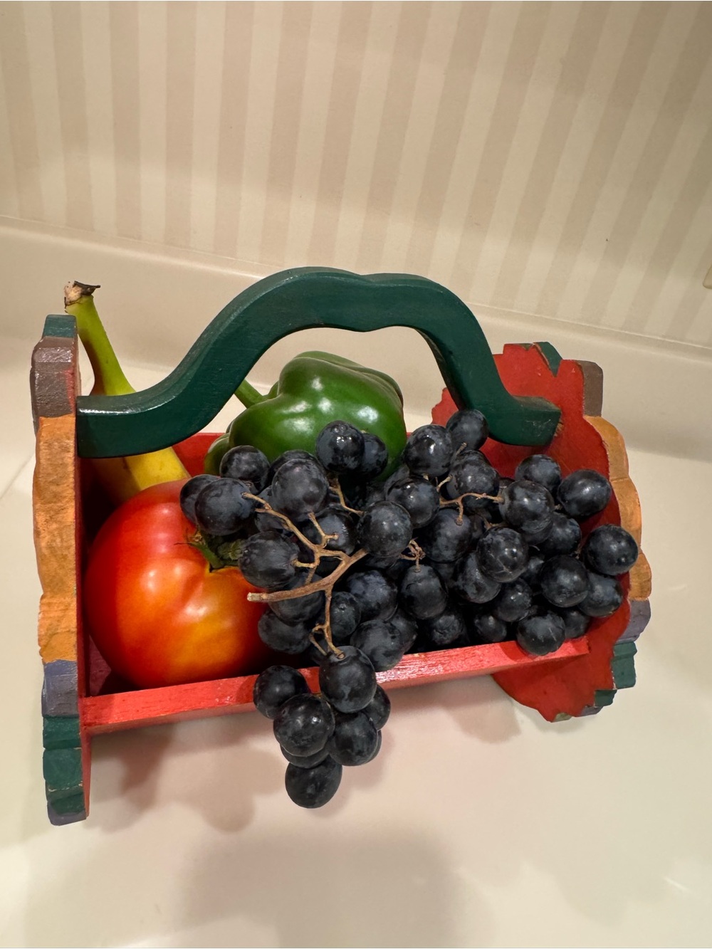 Hand Painted Wooden Fall Harvest Basket - Picture 5 of 15